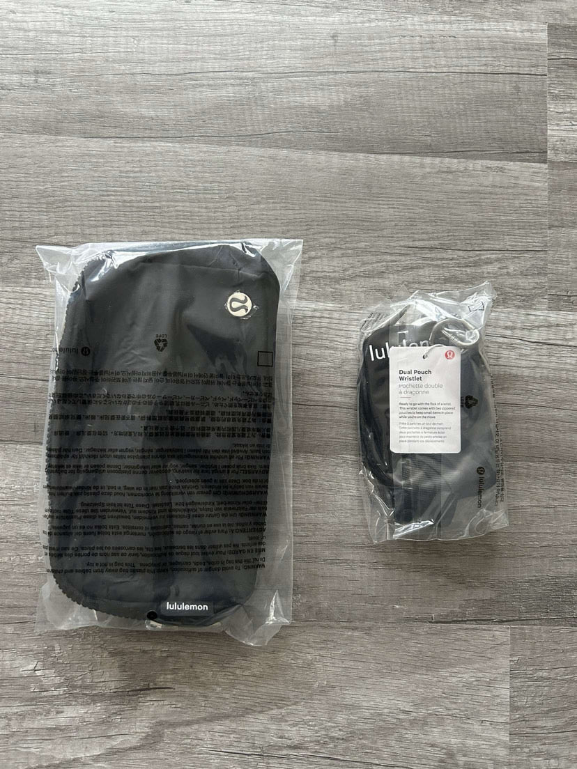 Lululemon Bundle Belt Bag and Dual Pouch Wristlet Keychain
