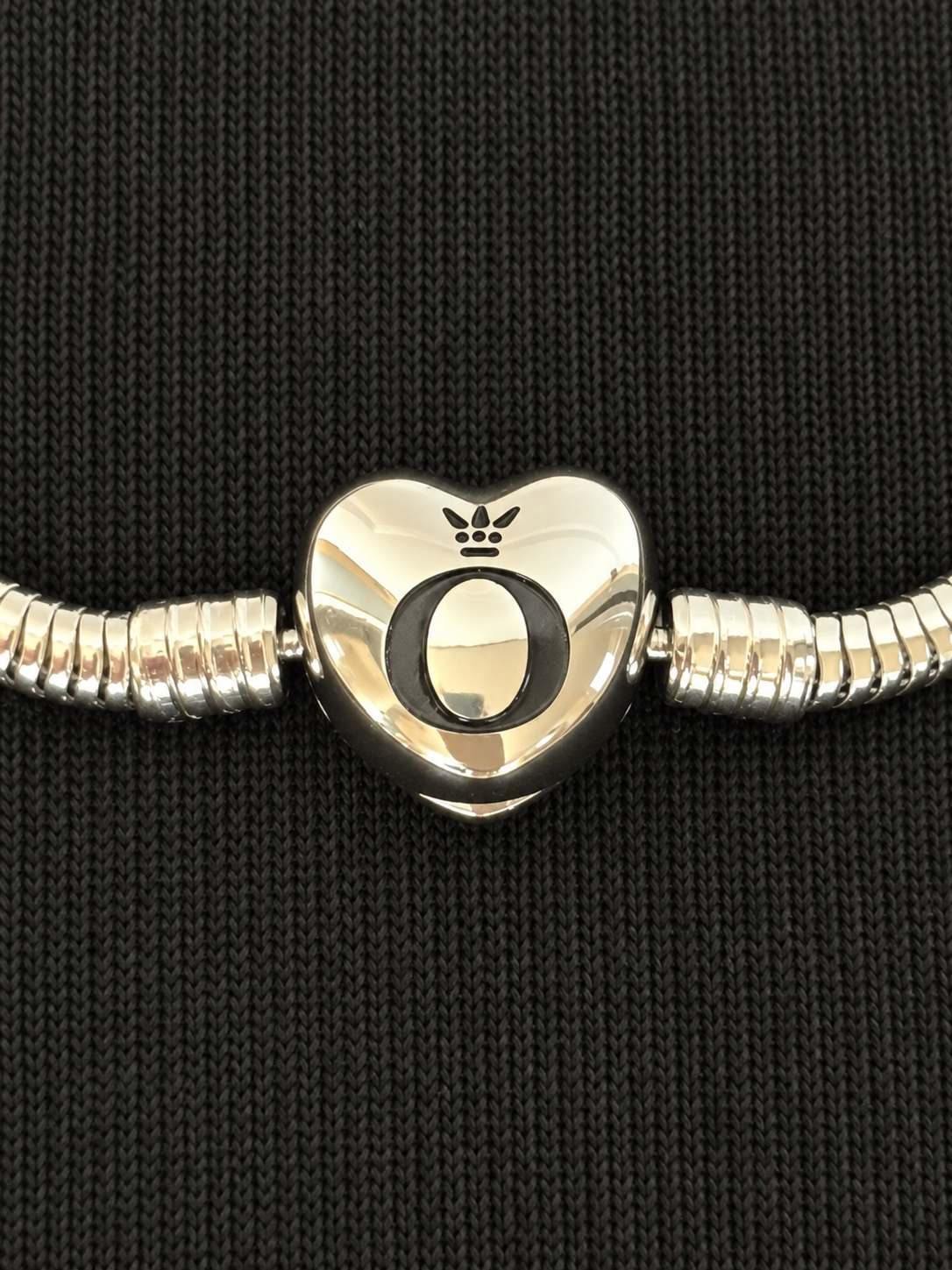 Pandora Bracelet Heart Clasp Snake Chain Silver
