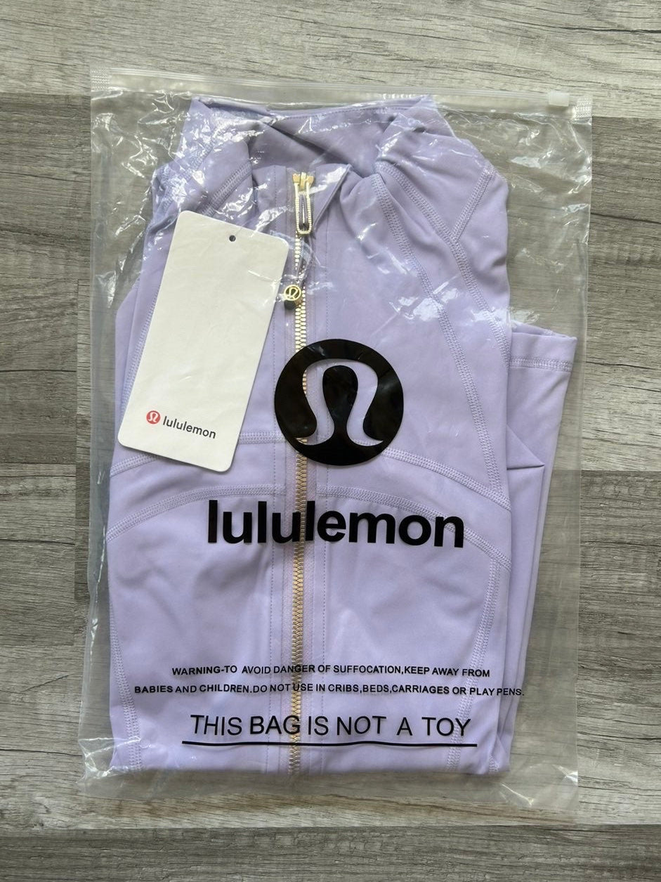 Lululemon Define Jacket Nulu Purple and Gold Zipper Size 6 Small New With Tags