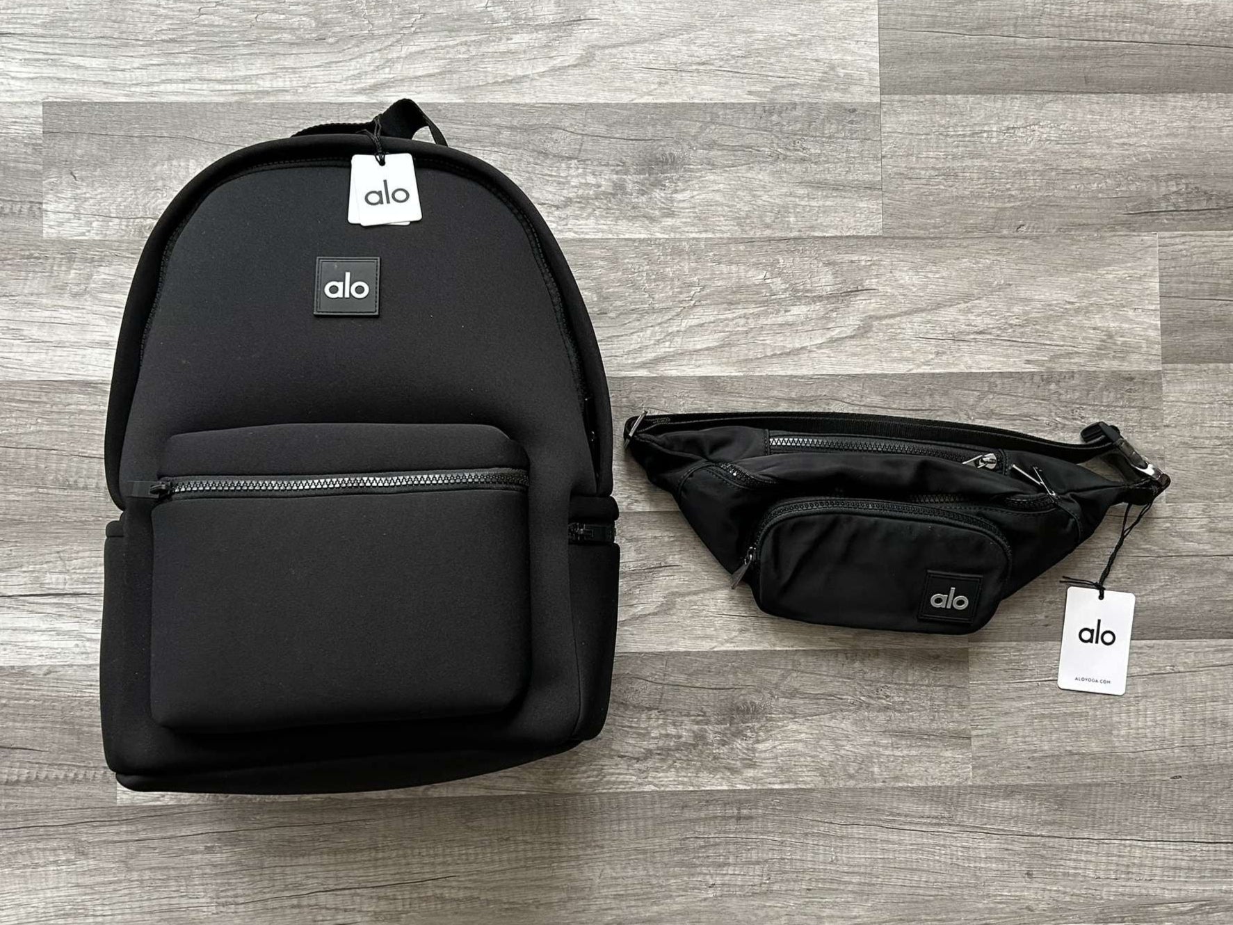 Alo Yoga Bundle Stow Backpack and Explorer Fanny Pack New