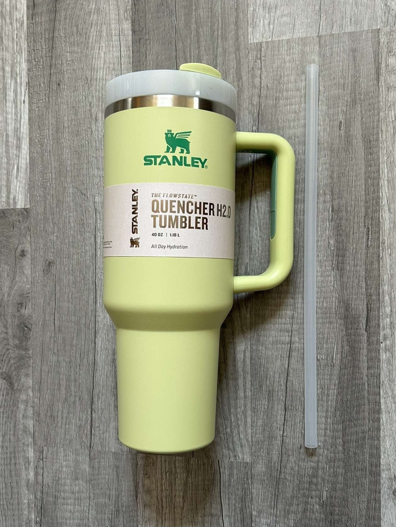 Stanley Tumbler 40oz Quencher H2.0 Flowstate Citron Yellow Green Stanley Cup