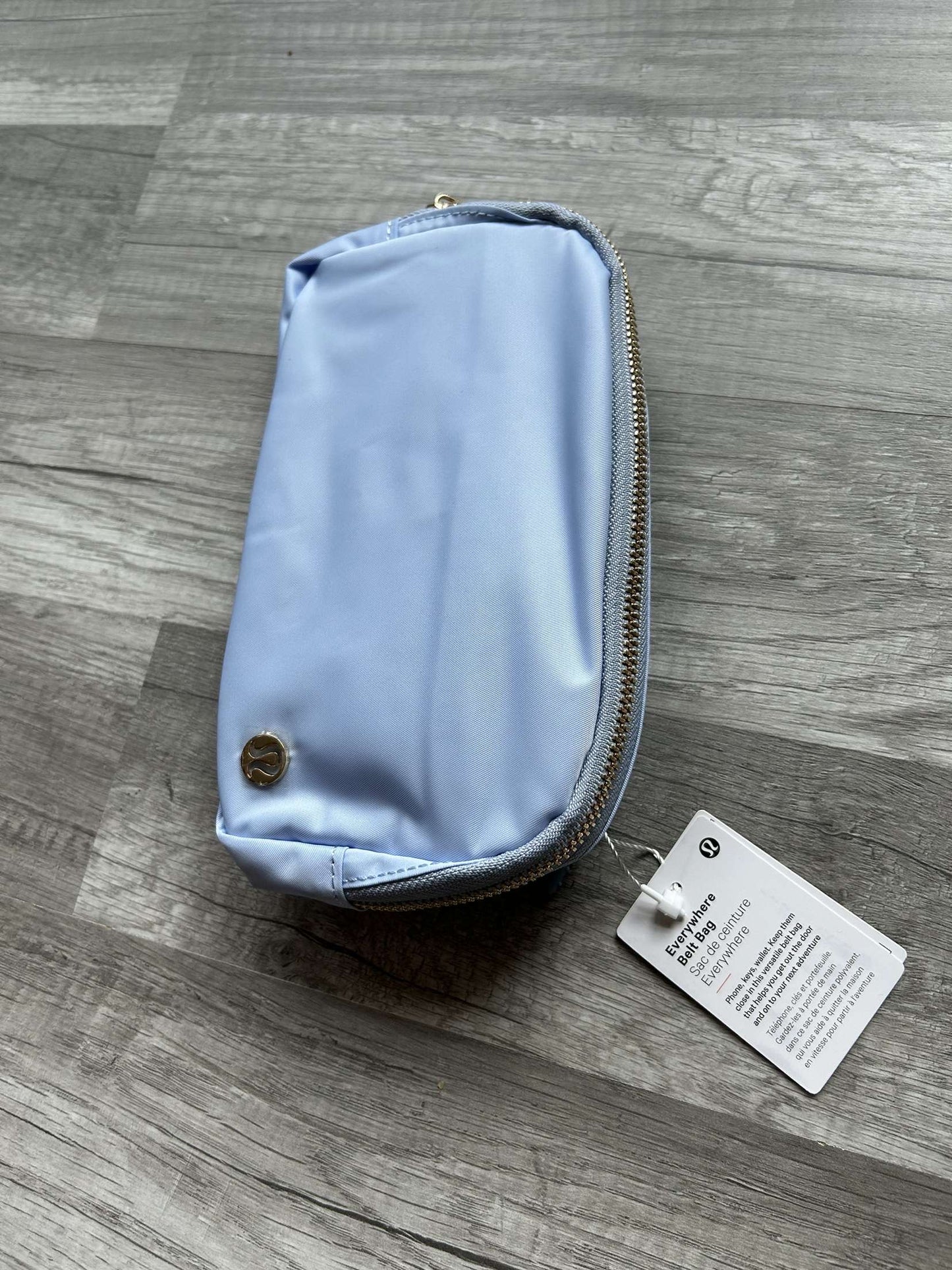 Lululemon Everywhere Belt Bag Blue and Gold Wordmark New With Tags 1L