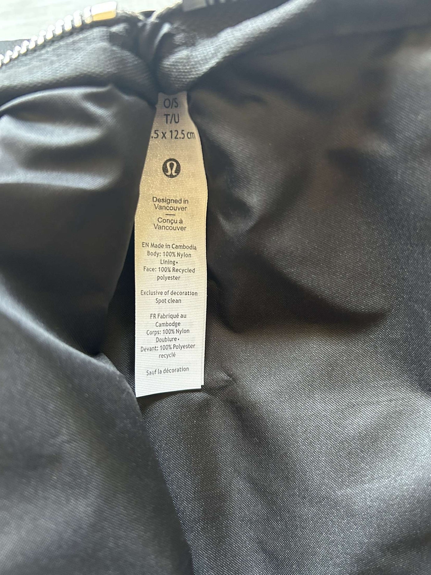 Lululemon All Night Festival Bag Black and Gold Hardware New With Tags 5L