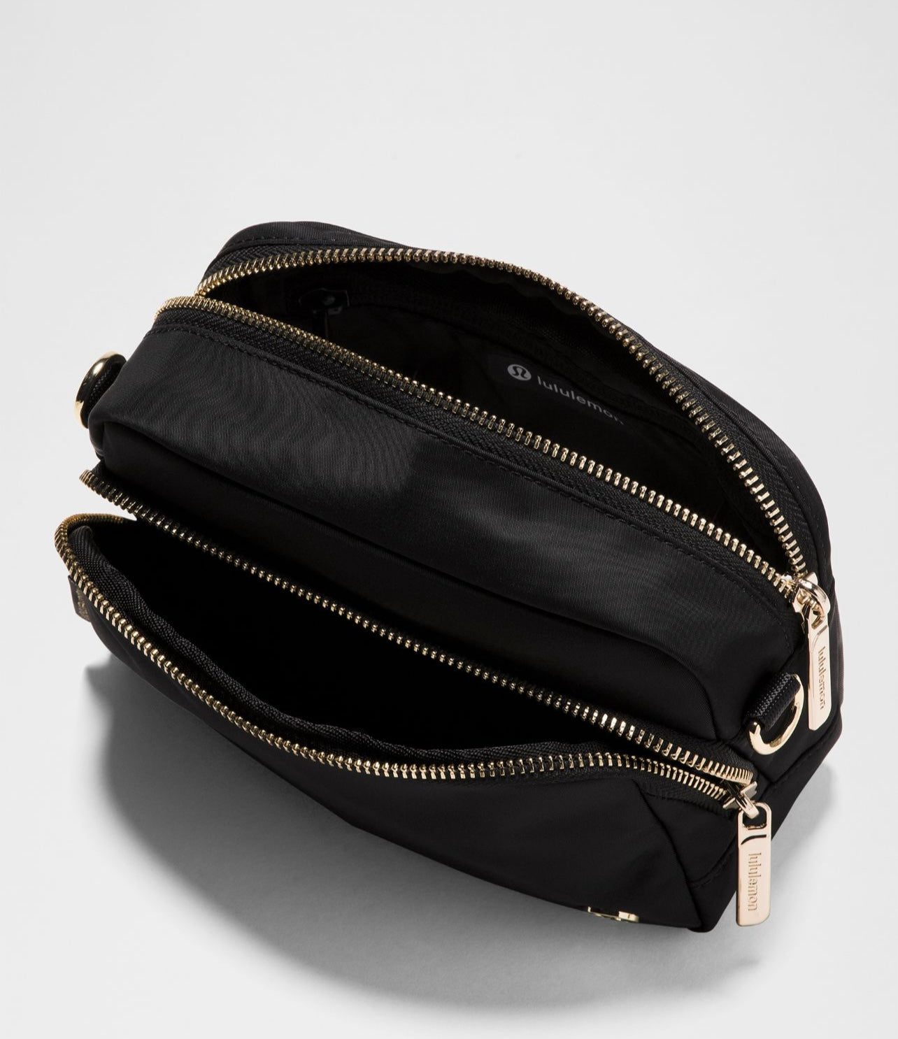 Lululemon Everywhere Crossbody Bag Black and Gold Hardware New With Tags 2L