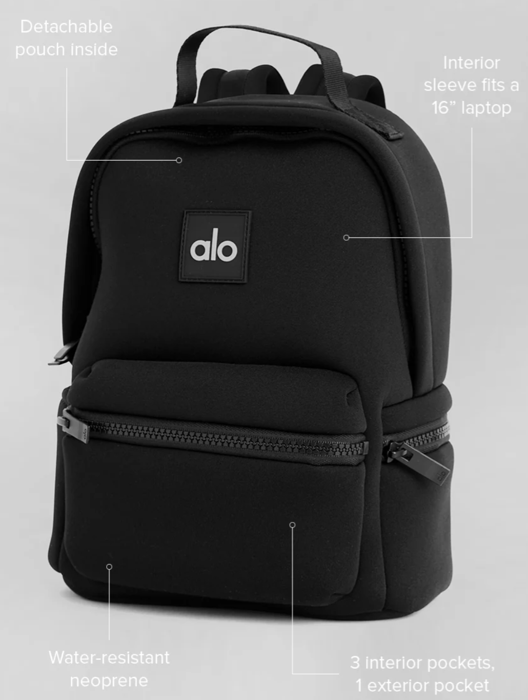 Alo Yoga Stow Backpack Black New With Tags 17.6L