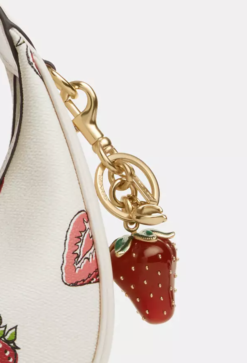 Coach Strawberry Bag Charm Red Brand New