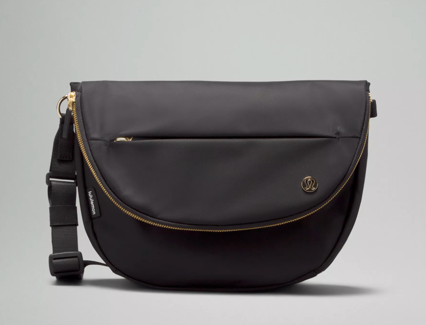 Lululemon All Night Festival Bag Black and Gold Hardware New With Tags 5L
