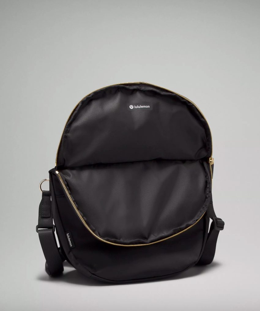 Lululemon All Night Festival Bag Black and Gold Hardware New With Tags 5L