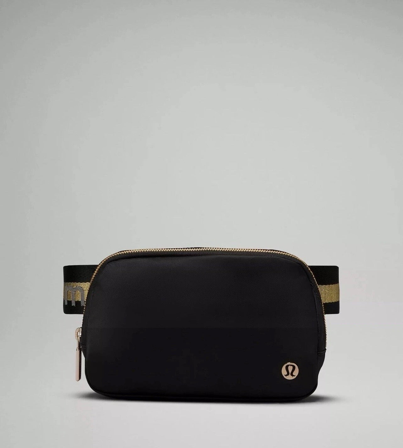 Lululemon Everywhere Belt Bag Black and Gold Wordmark New With Tags 1L