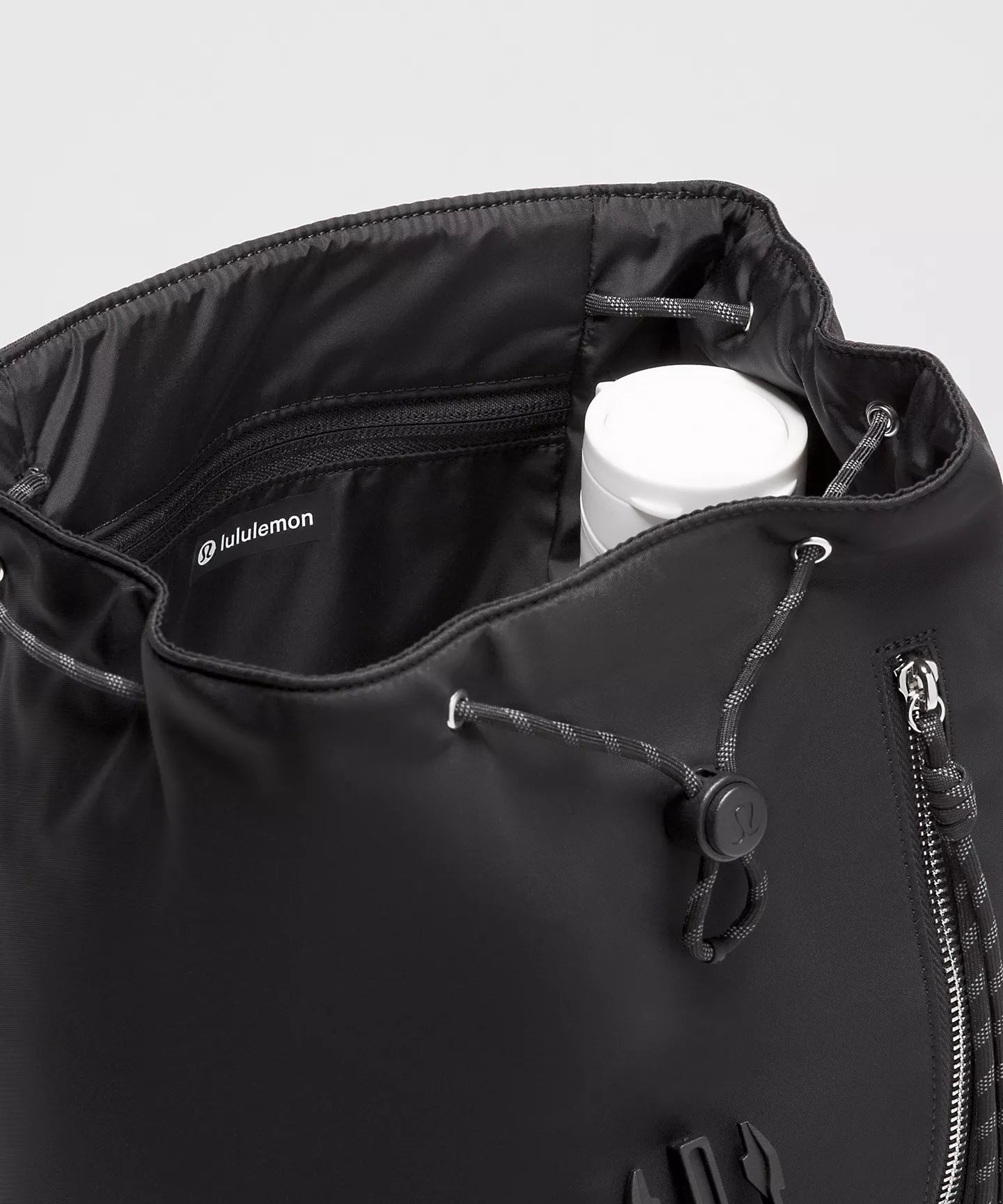 Lululemon Backpack Drawstring Bucket Backpack Black New With Tags 10L