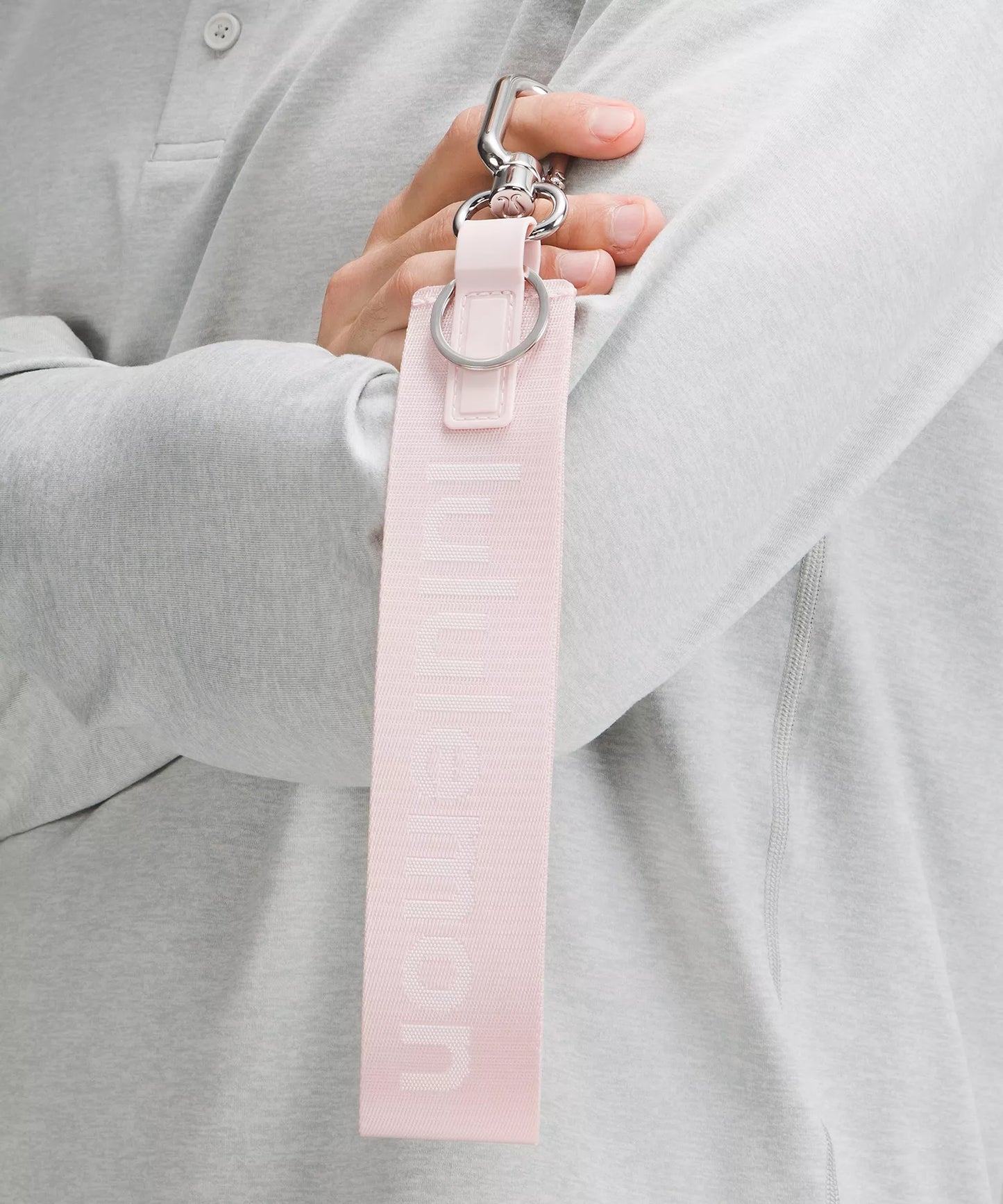 Lululemon Never Lost Keychain Pink White New With Tags