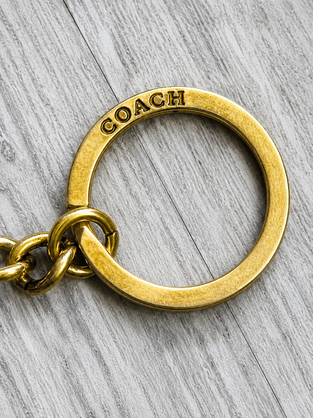 Coach Motif Chain Bag Charm Rexy Tea Rose Cherries Heart Brass Gold Brand New