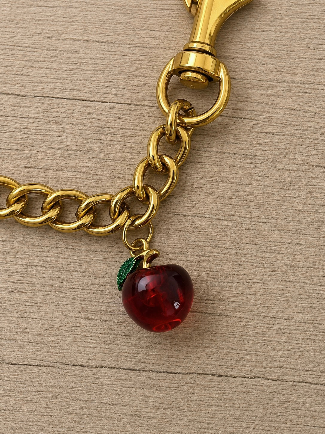 Coach New York Motif Chain Bag Charm Cab Pretzel Liberty Apple Brass Gold Brand New