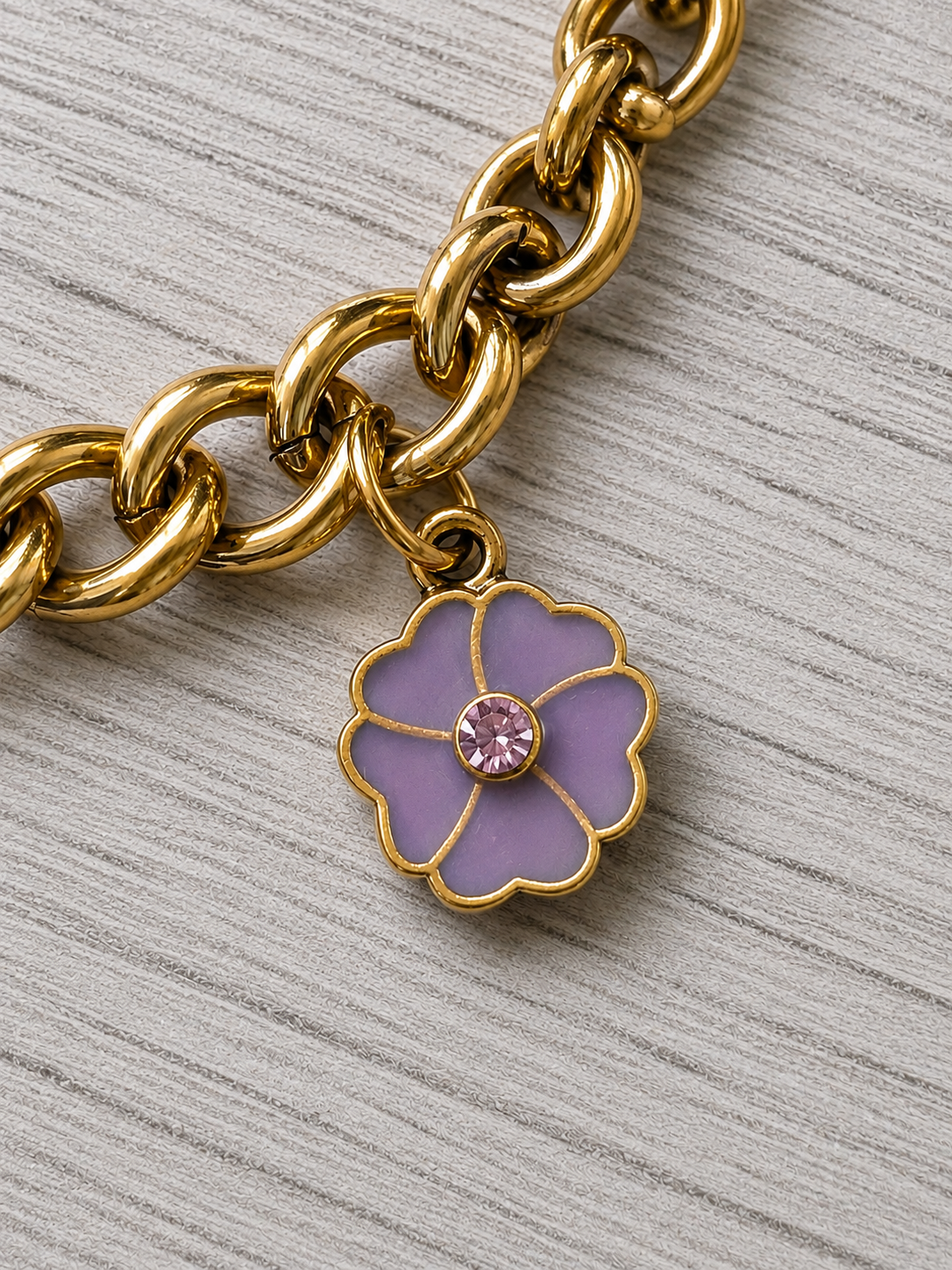 Coach Motif Chain Bag Charm Rexy Tea Rose Cherries Heart Brass Gold Brand New