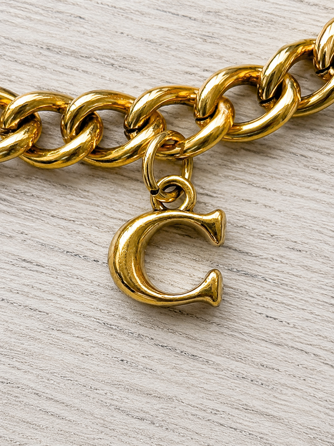 Coach Motif Chain Bag Charm Rexy Tea Rose Cherries Heart Brass Gold Brand New