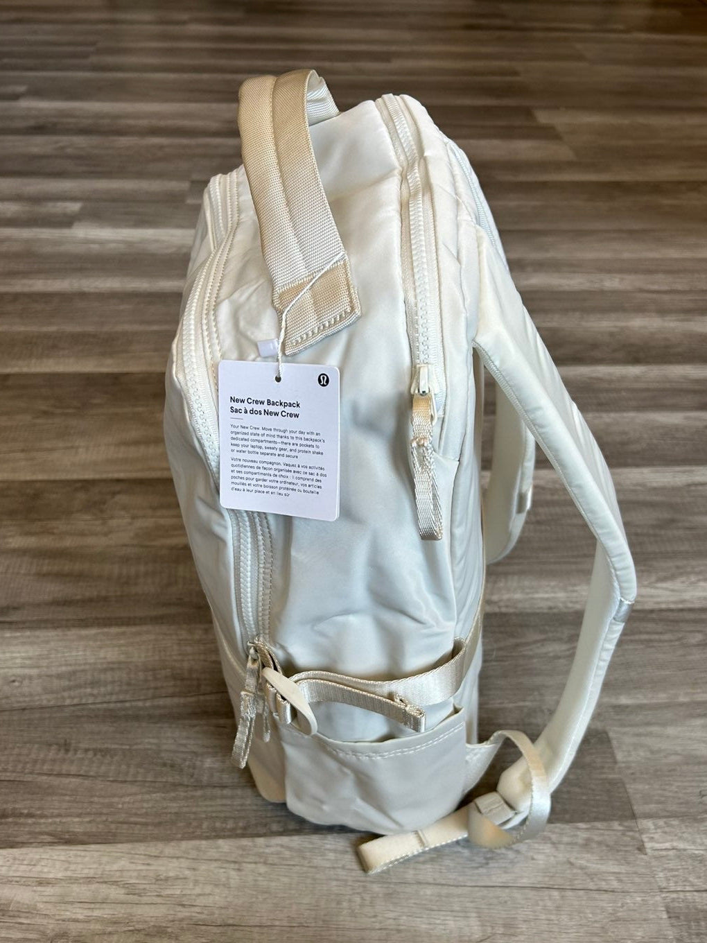 Lululemon Backpack New Crew White New With Tags 22L