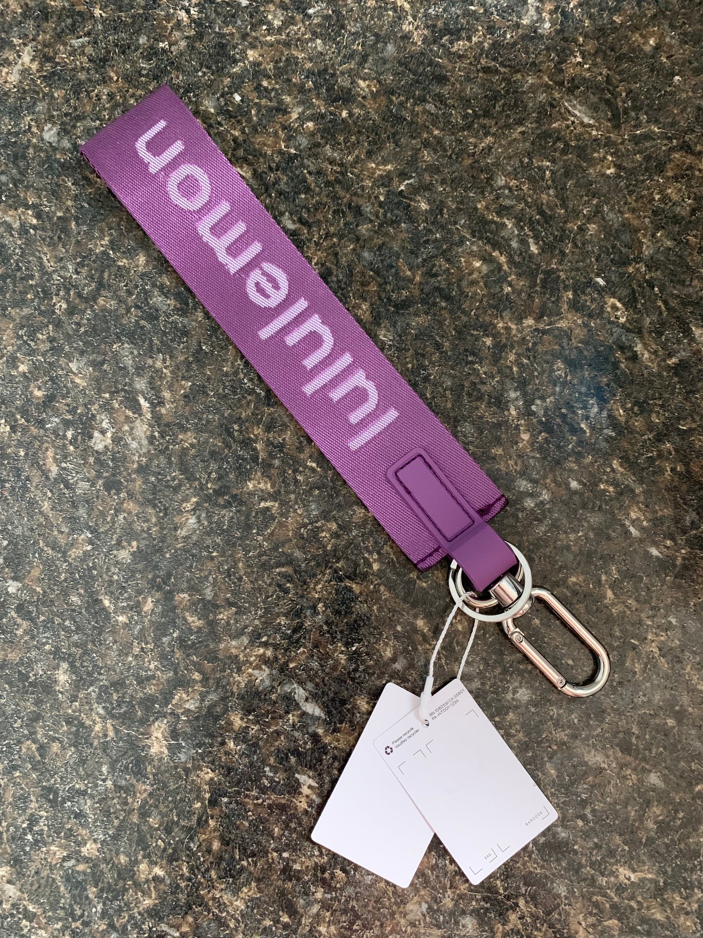 Lululemon Never Lost Keychain Purple Dark Lavender White Opal New With Tags