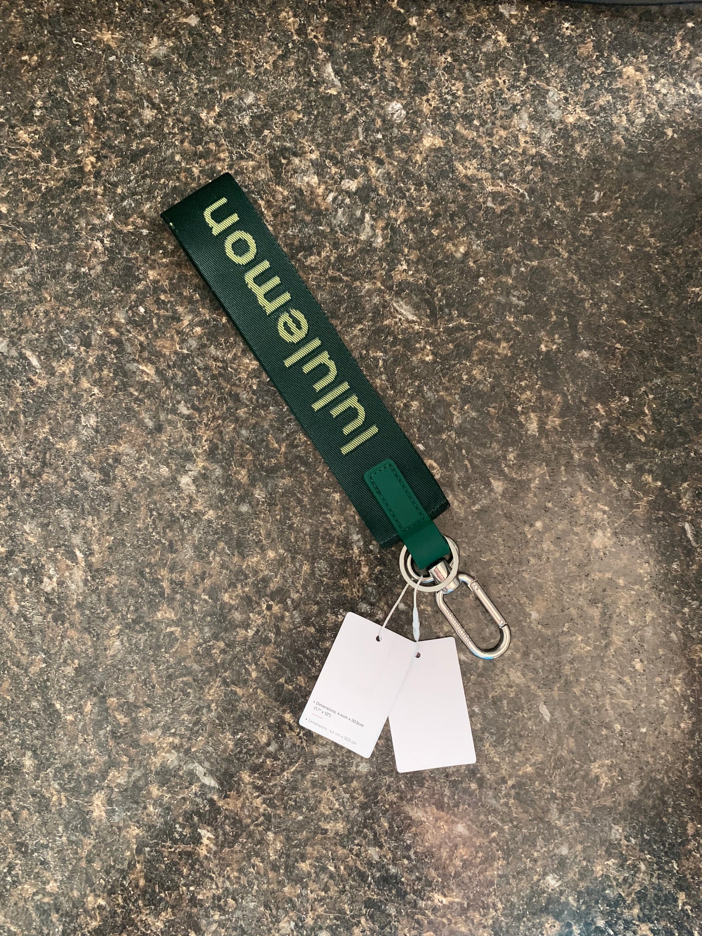 Lululemon Never Lost Keychain Green Yellow New With Tags