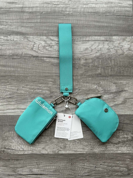 Lululemon Dual Pouch Wristlet Teal Turquoise Aqua New With Tags