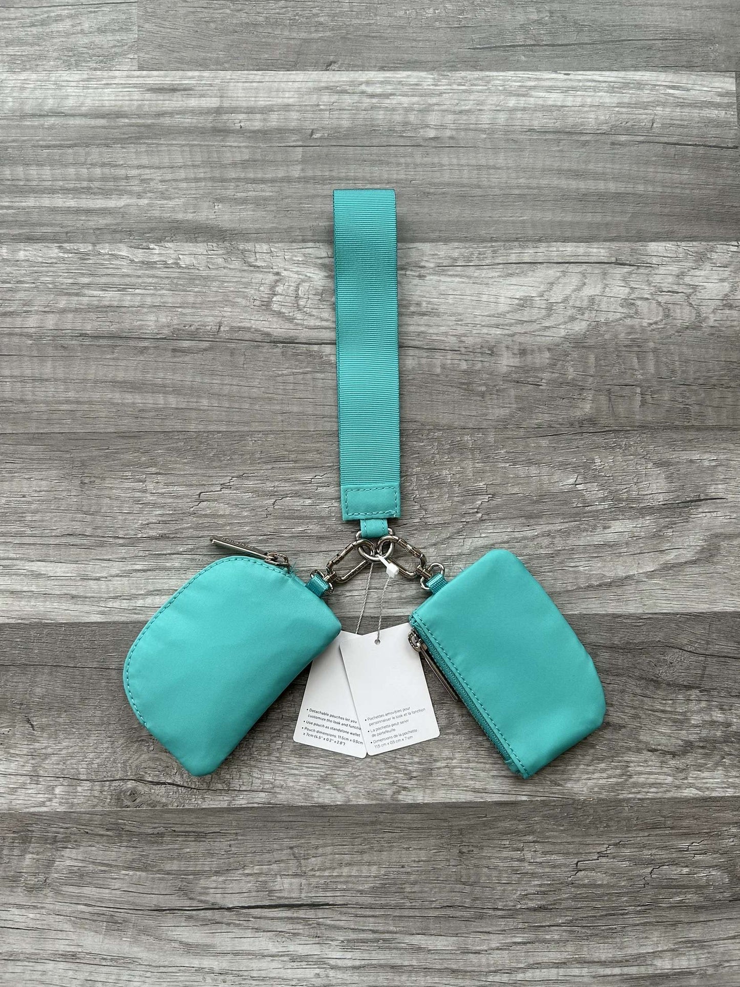 Lululemon Dual Pouch Wristlet Teal Turquoise Aqua New With Tags