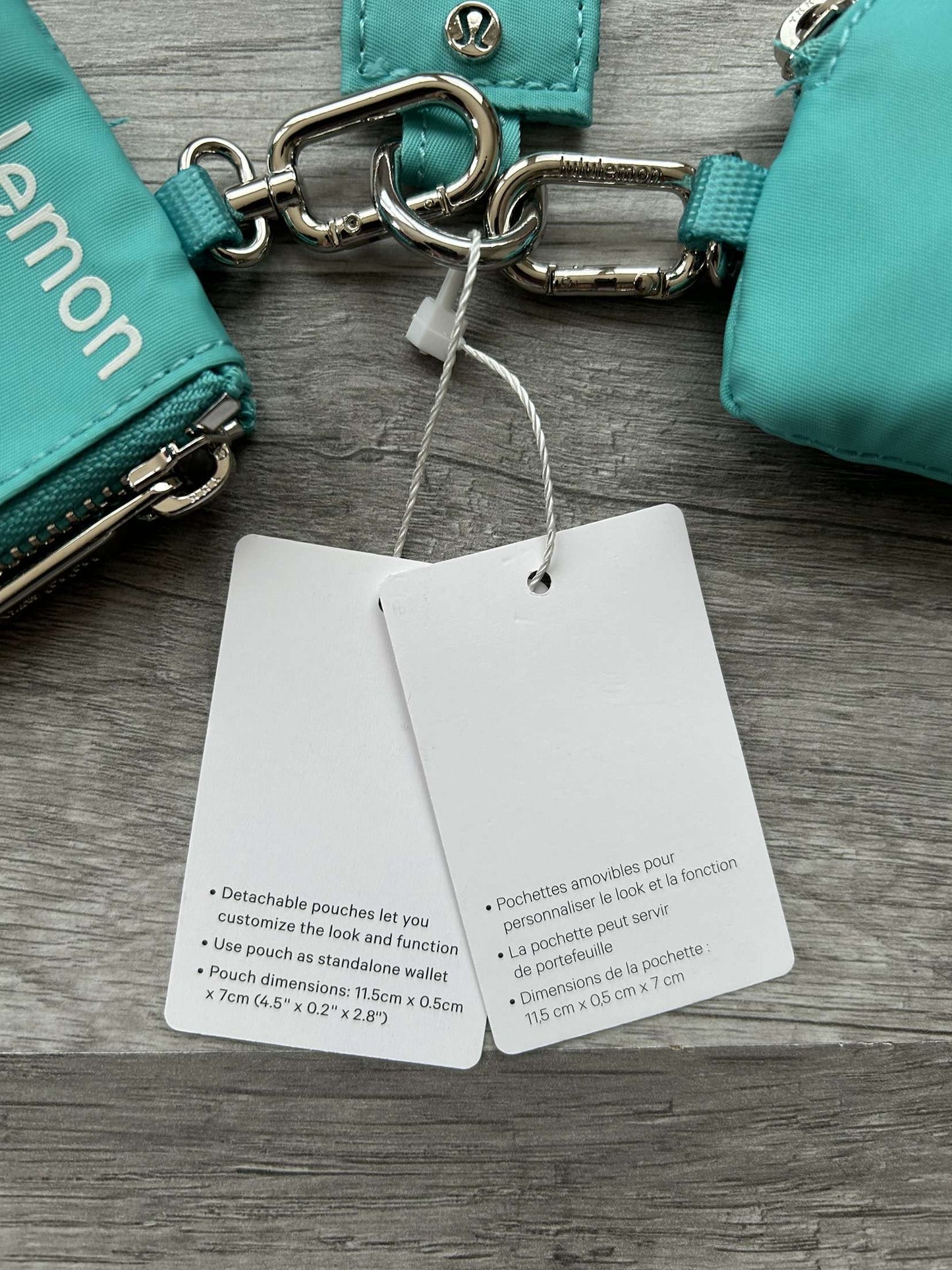 Lululemon Dual Pouch Wristlet Teal Turquoise Aqua New With Tags