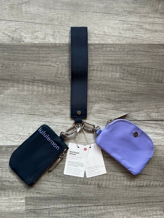 Lululemon Dual Pouch Wristlet Purple and Navy New With Tags