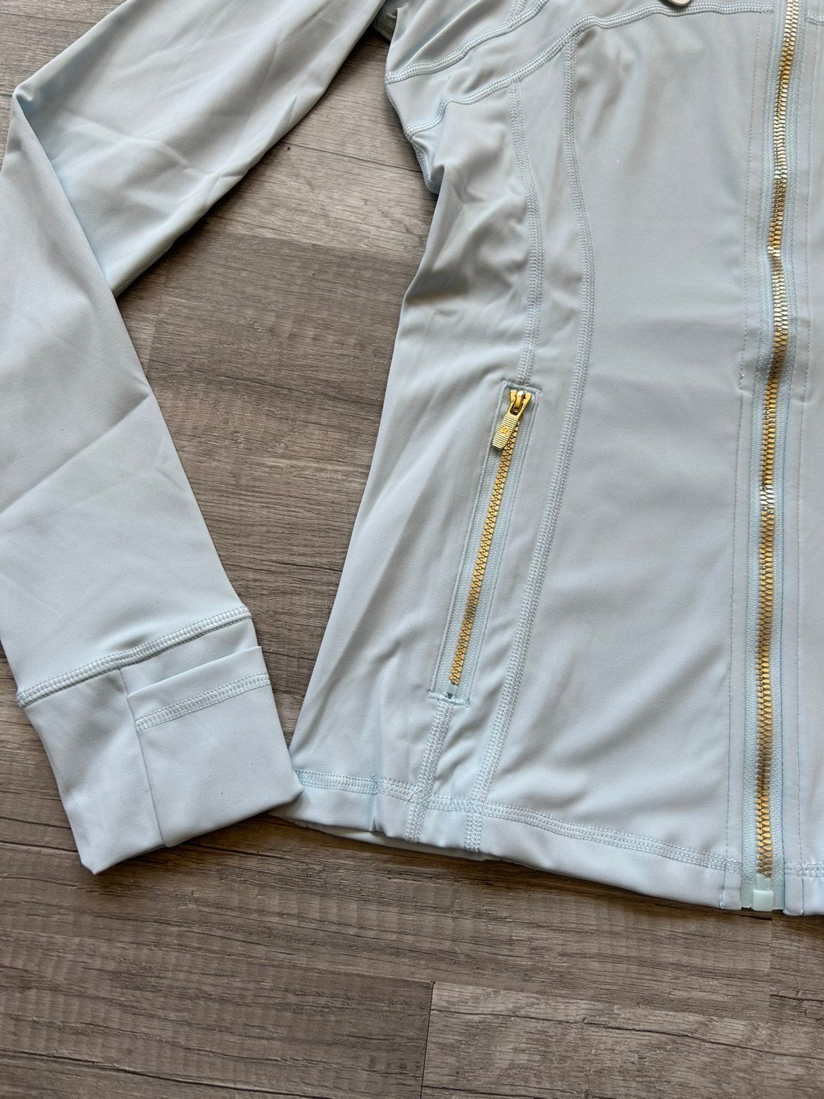 Lululemon Define Jacket Nulu Blue and Gold Zipper Size 6 Small New With Tags