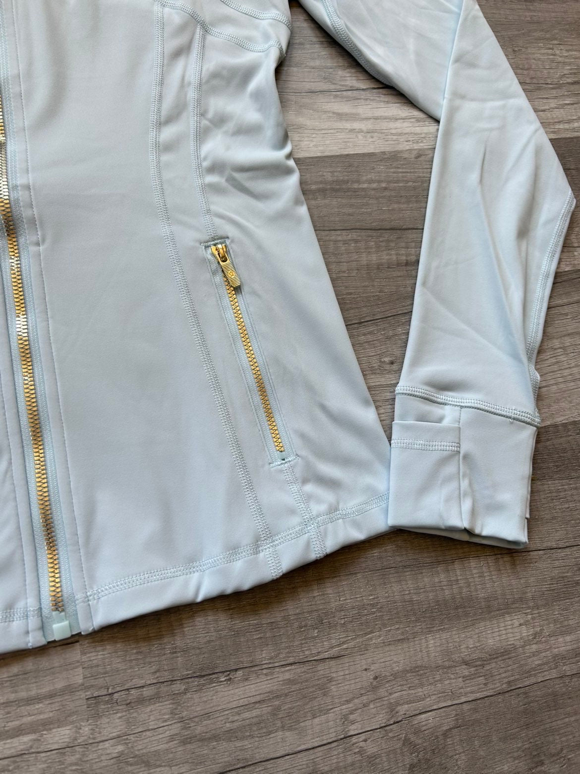 Lululemon Define Jacket Nulu Blue and Gold Zipper Size 6 Small New With Tags