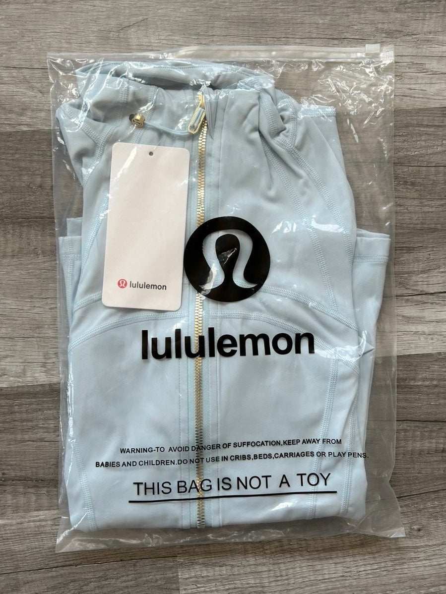 Lululemon Define Jacket Nulu Blue and Gold Zipper Size 6 Small New With Tags