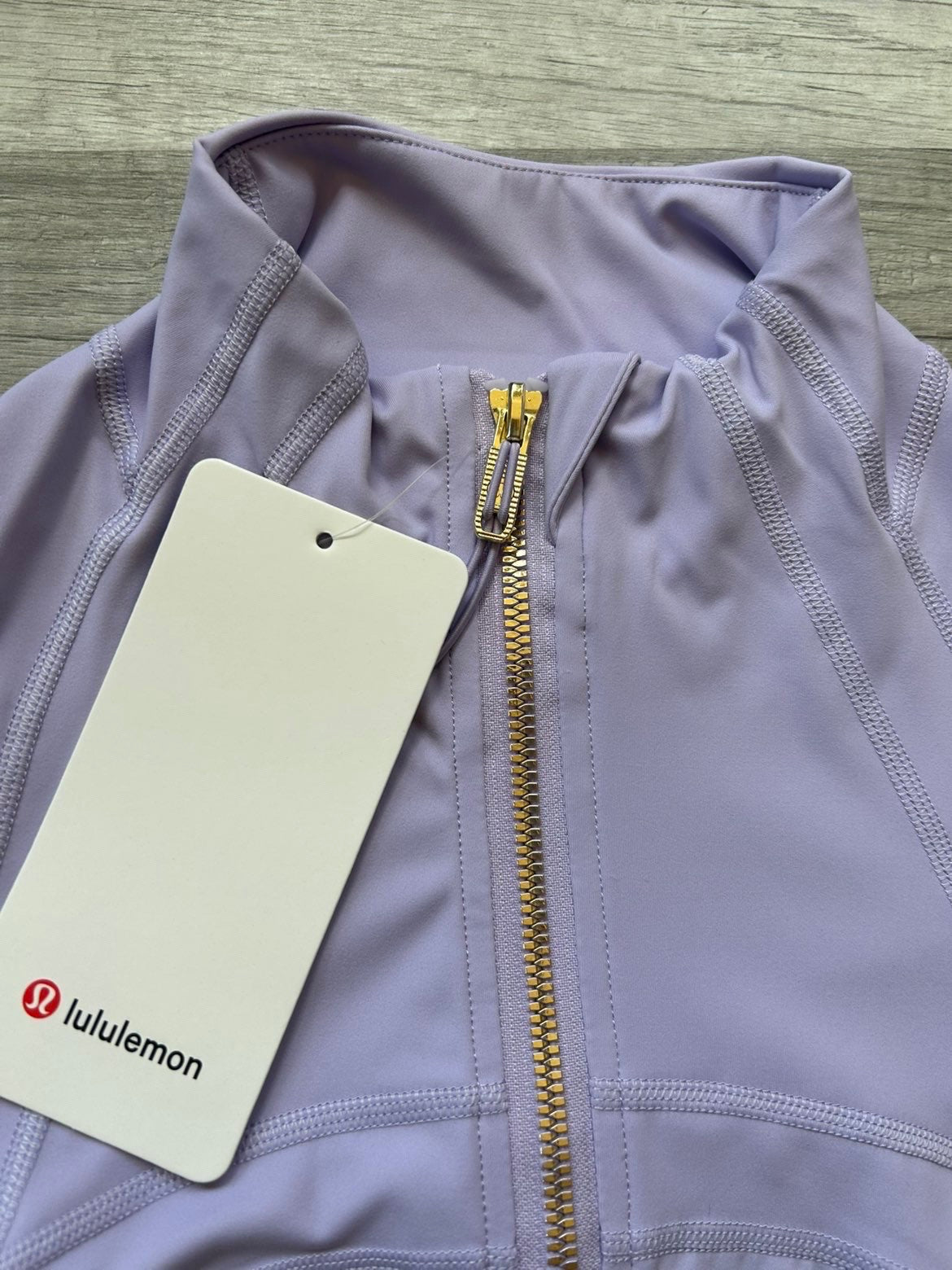 Lululemon Define Jacket Nulu Purple and Gold Zipper Size 6 Small New With Tags