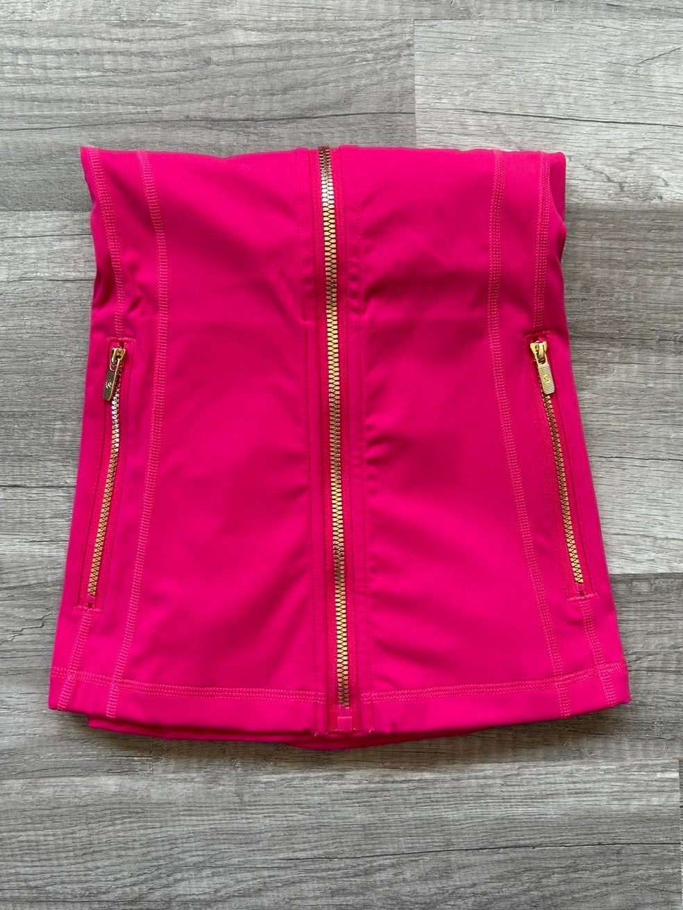 Lululemon Define Jacket Nulu Pink and Gold Zipper Size 6 Small New With Tags