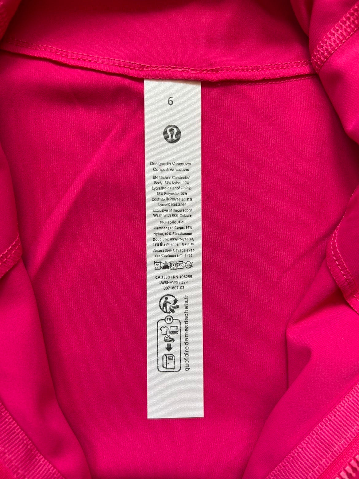 Lululemon Define Jacket Nulu Pink and Gold Zipper Size 6 Small New With Tags