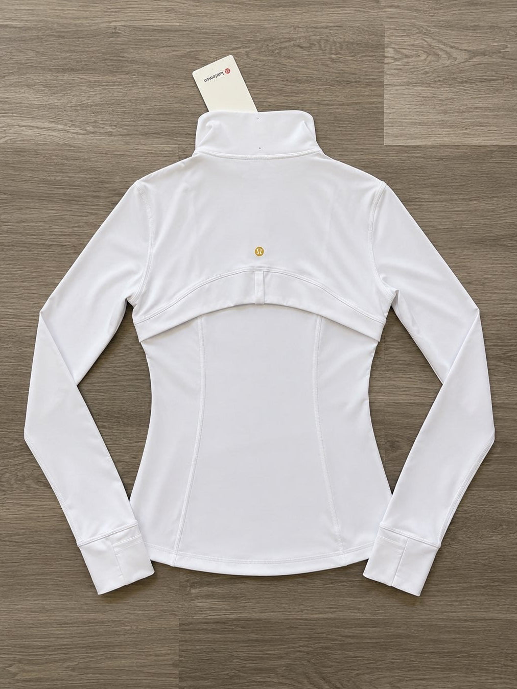 Lululemon Define Jacket Nulu White and Gold Zipper Size 6 Small New With Tags