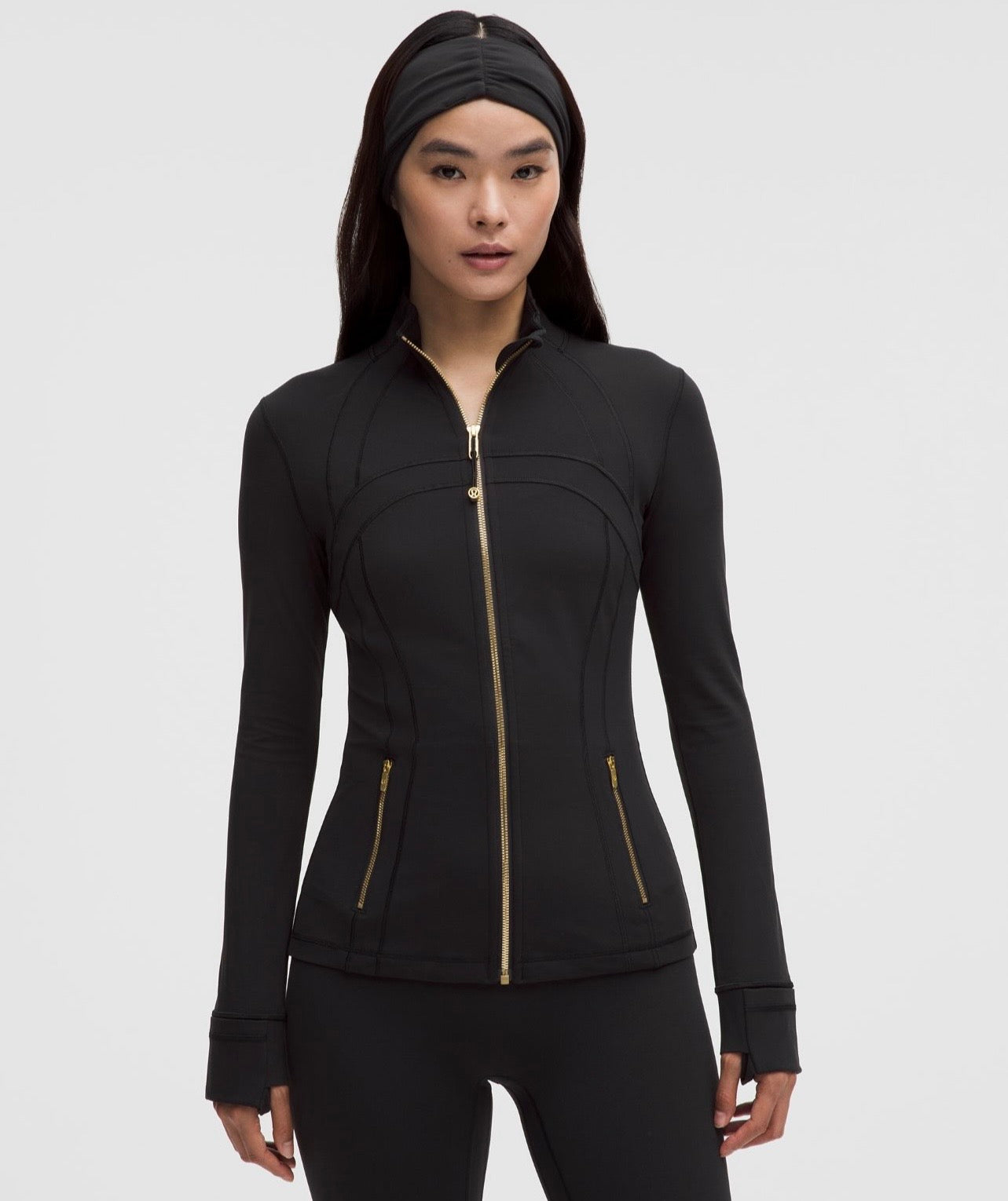 Lululemon Define Jacket Nulu Black and Gold Zipper Size 6 Small New With Tags