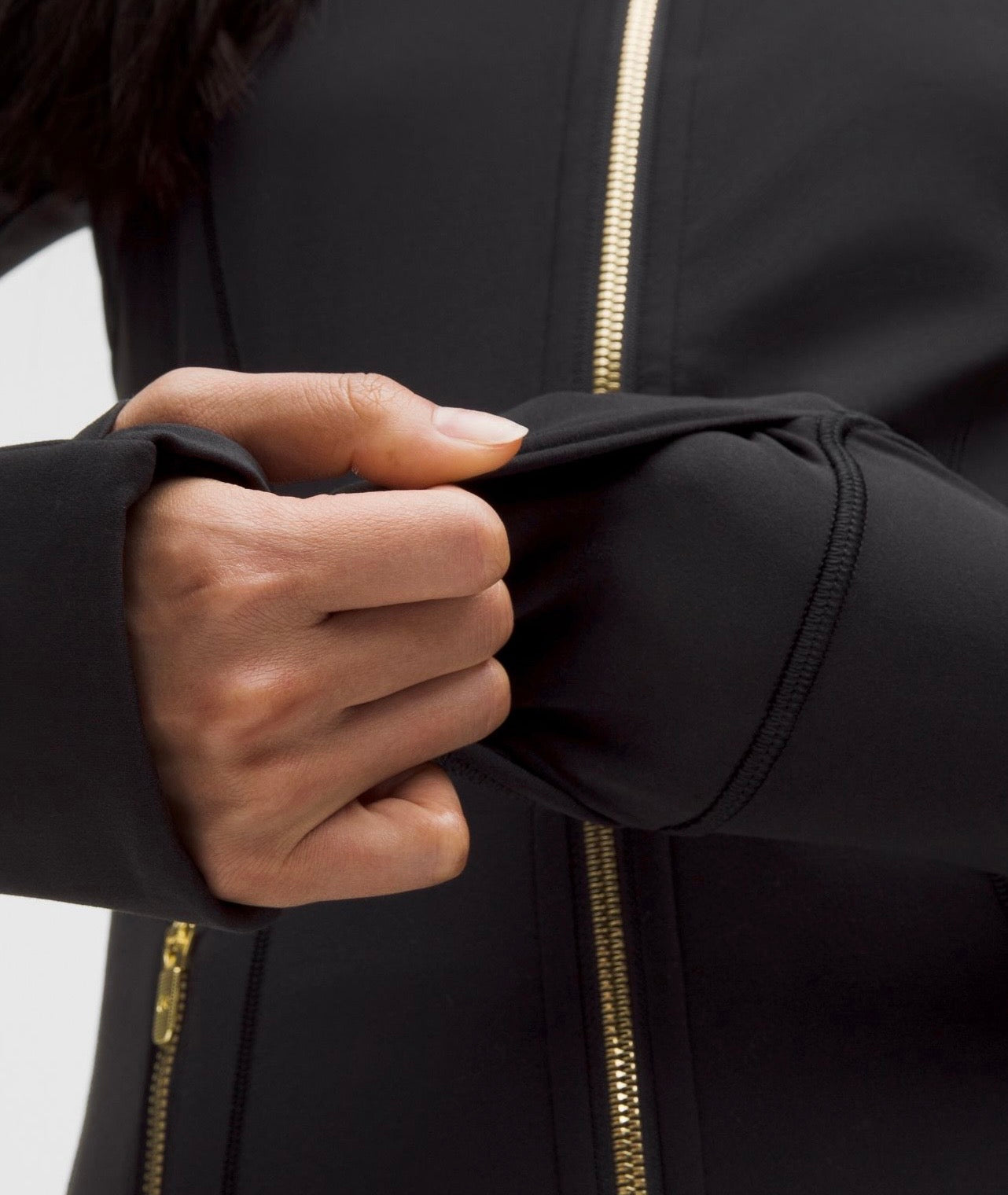 Lululemon Define Jacket Nulu Black and Gold Zipper Size 6 Small New With Tags