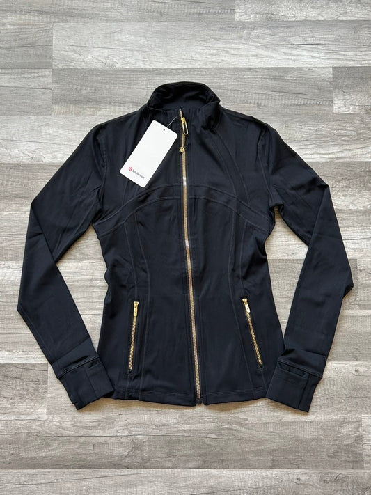 Lululemon Define Jacket Nulu Black and Gold Zipper Size 6 Small New With Tags