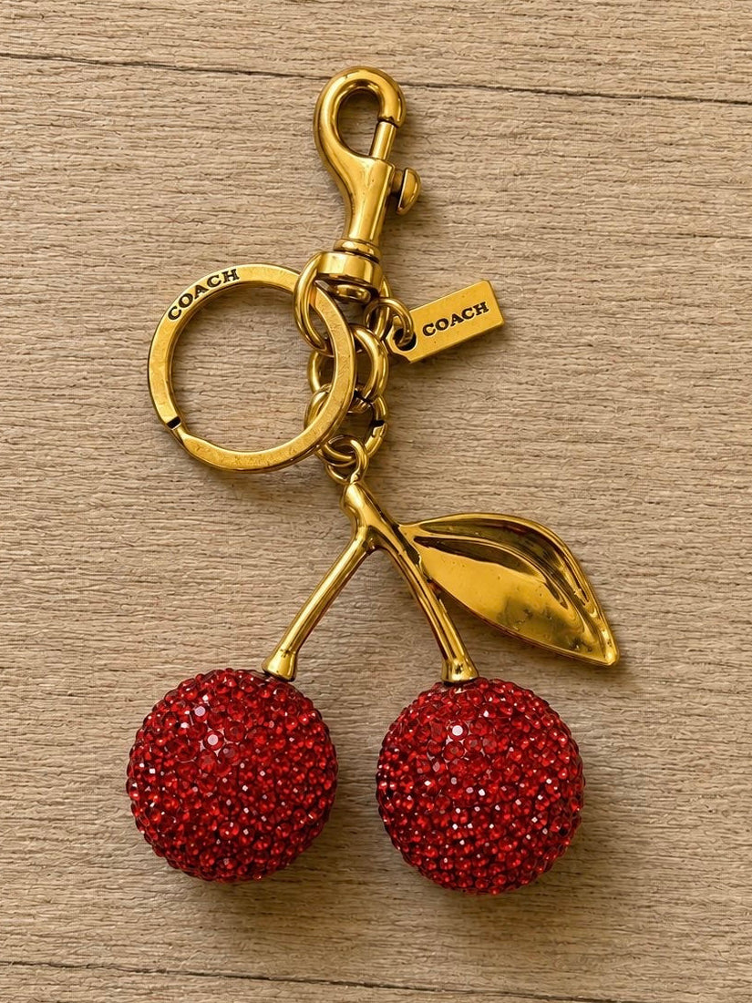 Coach Crystal Cherry Charm Bag Apple Red Brand New
