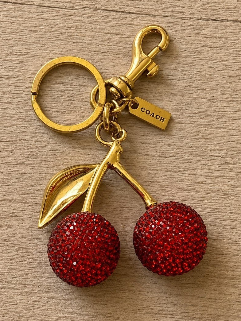 Coach Crystal Cherry Charm Bag Apple Red Brand New