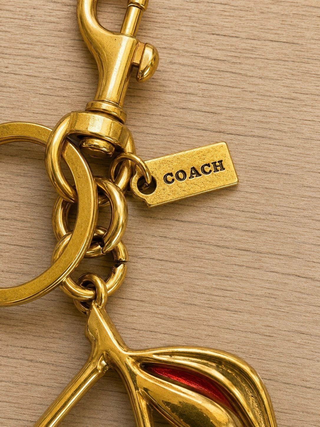 Coach Crystal Cherry Charm Bag Apple Red Brand New