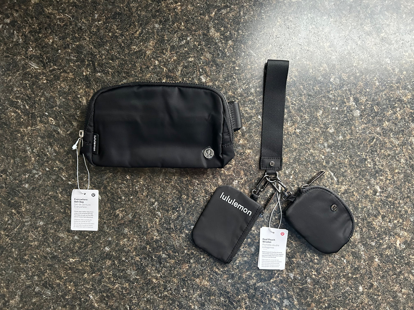 Lululemon Bundle Belt Bag and Dual Pouch Wristlet Keychain