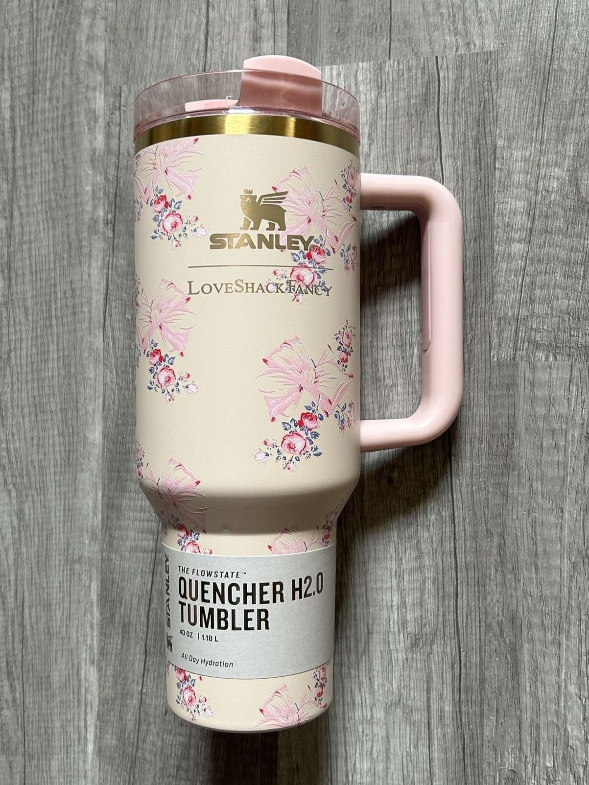 Love Shack Fancy Stanley Tumbler 40oz Stanley Rosa Beaux Pink