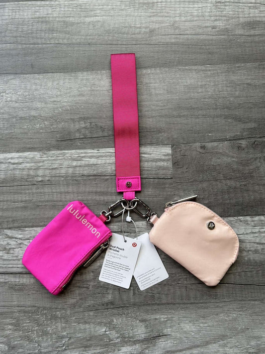 Lululemon Dual Pouch Wristlet Pink and Peach New With Tags