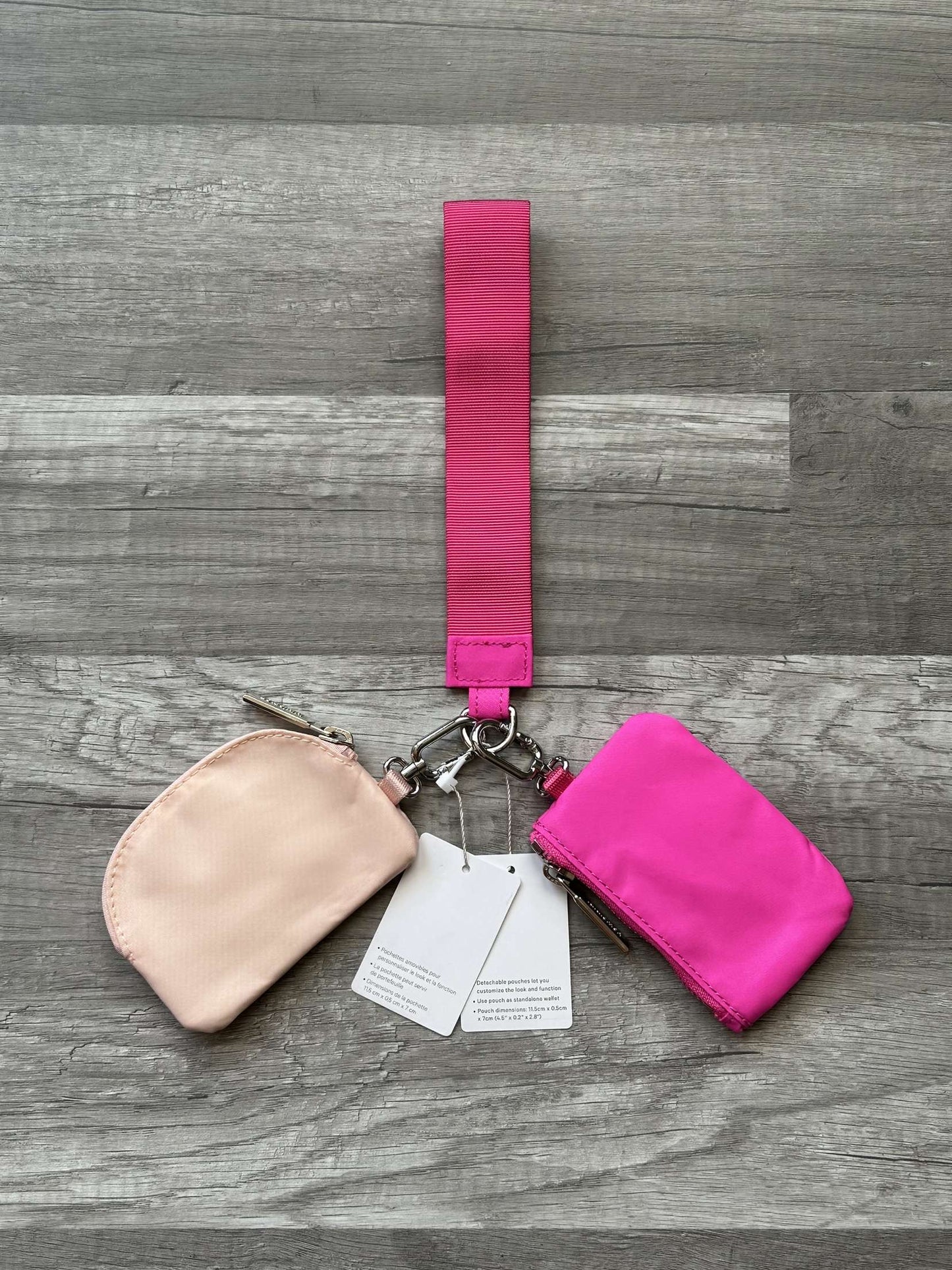 Lululemon Dual Pouch Wristlet Pink and Peach New With Tags