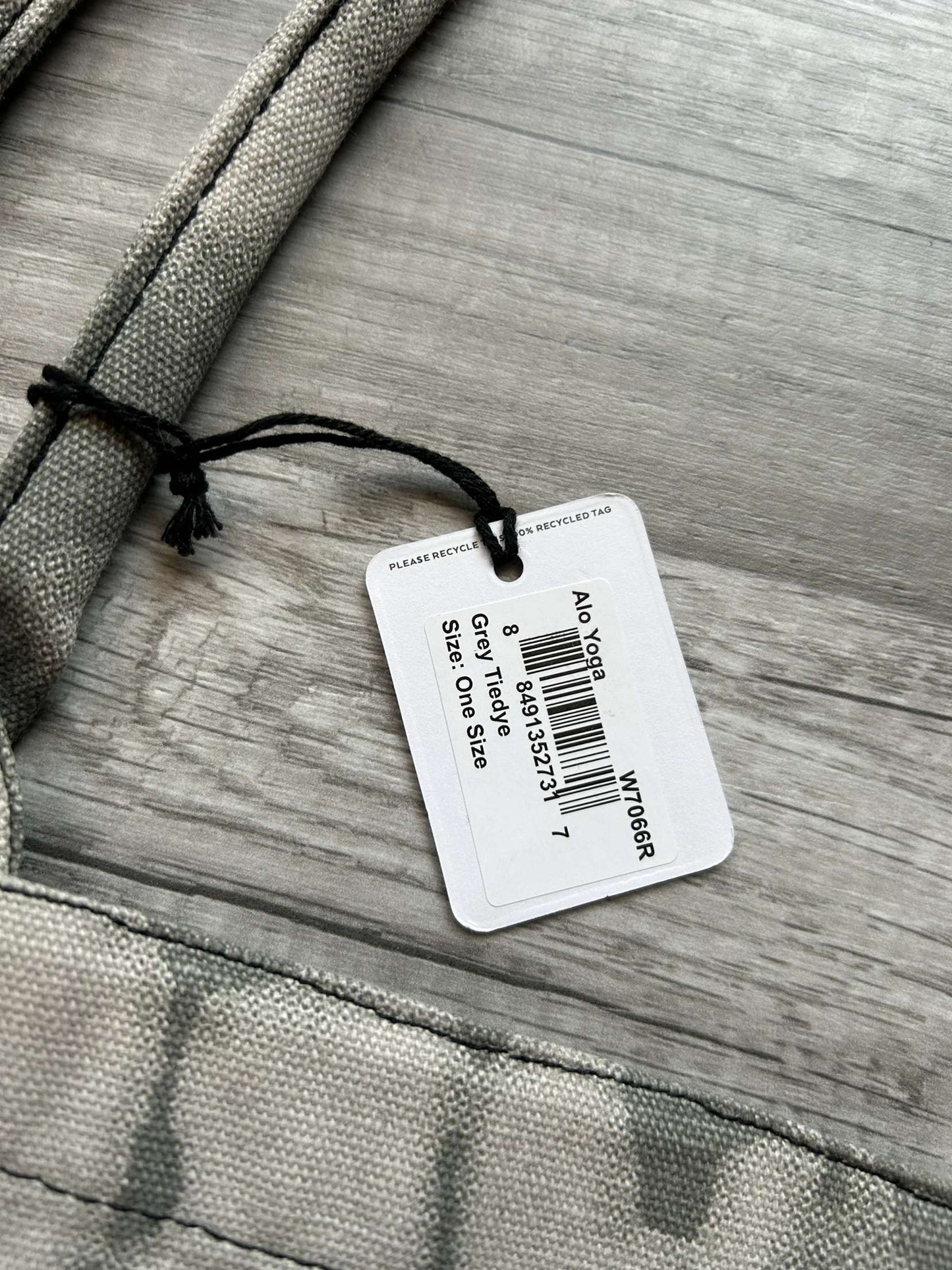 Alo Yoga Canvas Iconic Shopper Tote Bag Gray Tie Die