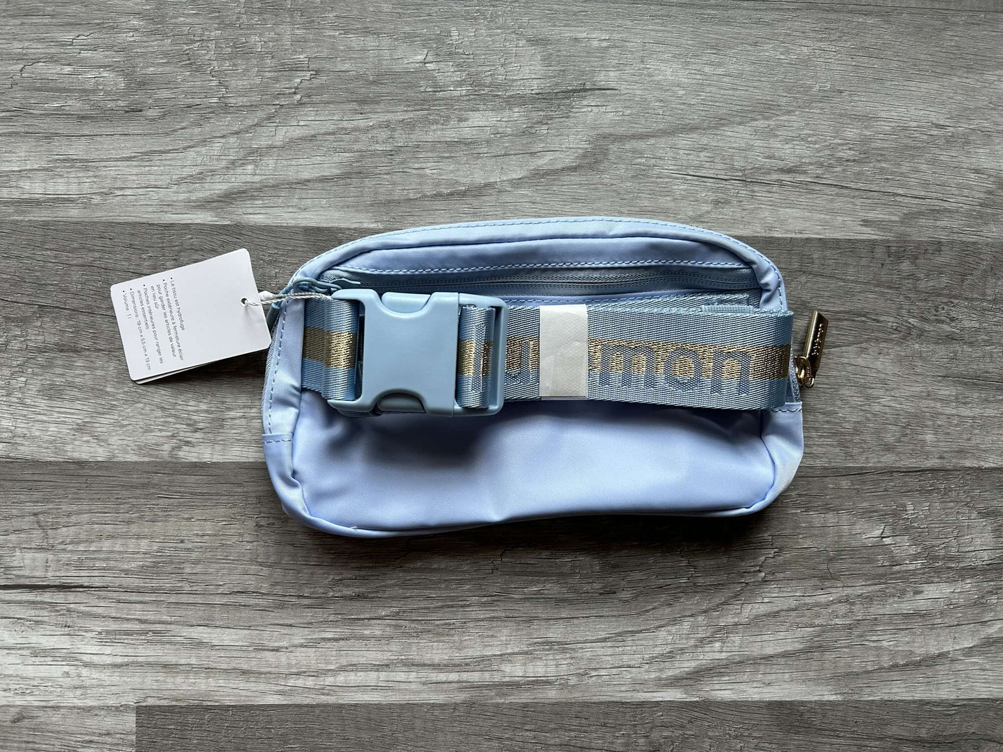 Lululemon Everywhere Belt Bag Blue and Gold Wordmark New With Tags 1L