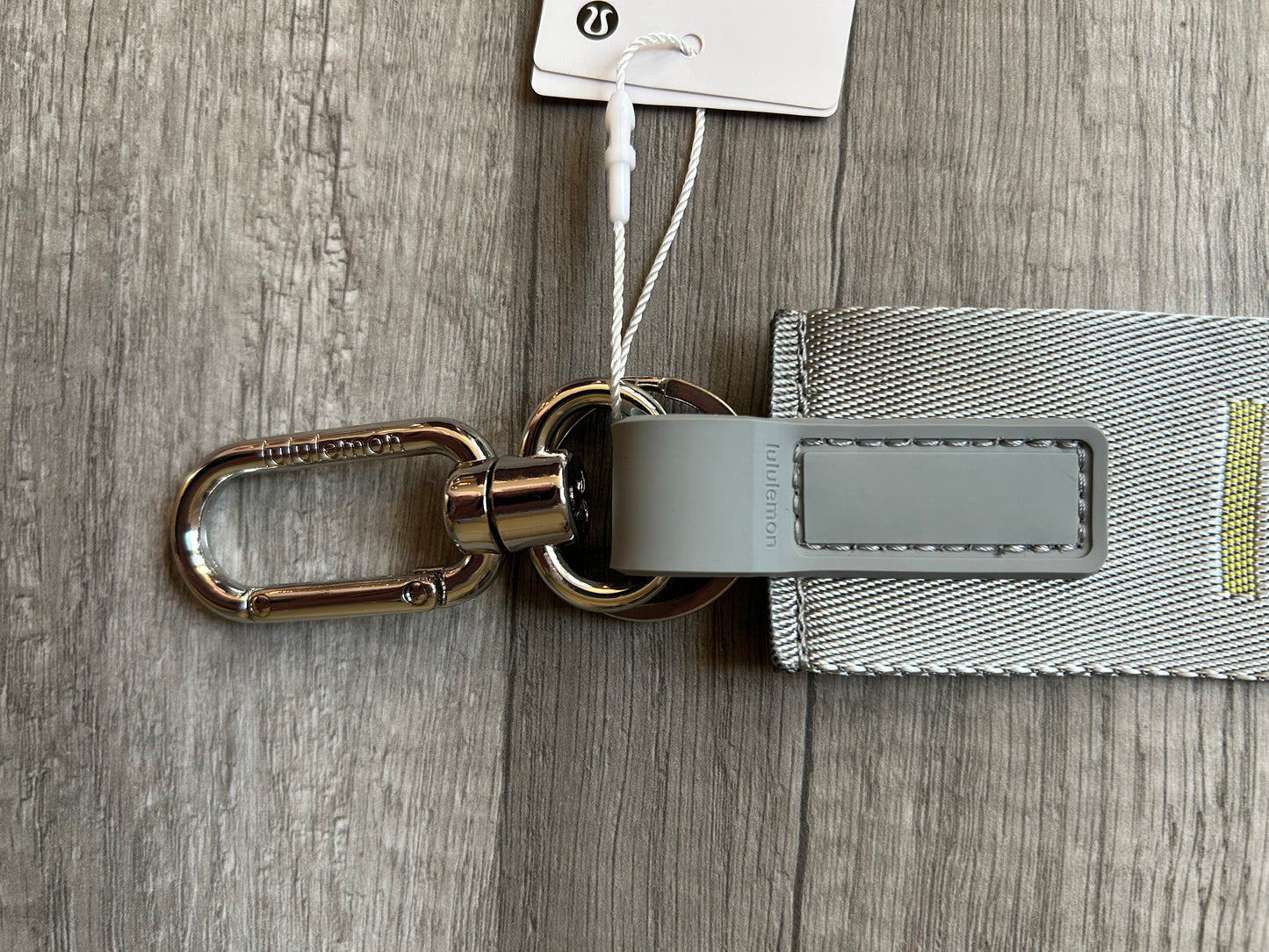 Lululemon Never Lost Keychain Grey Green New With Tags