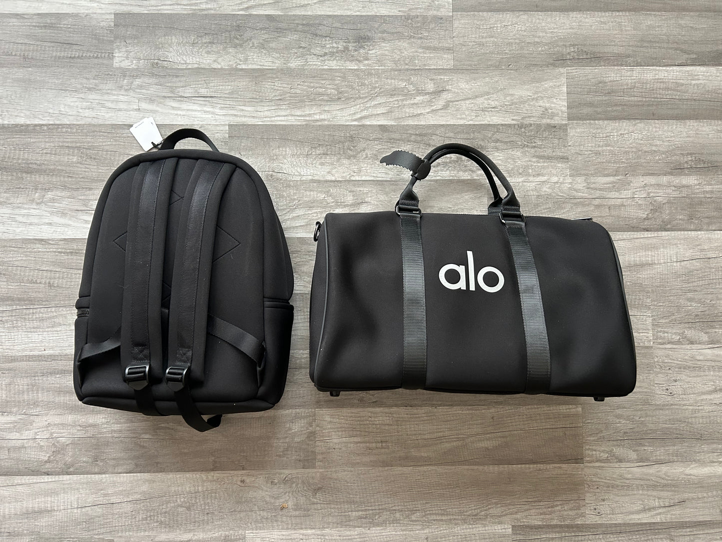 Alo Yoga Bundle Stow Backpack and Traverse Duffle Bag New With Tags