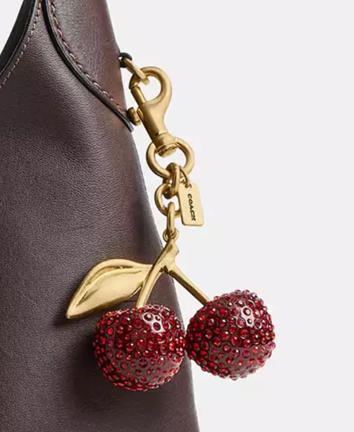 Coach Crystal Cherry Charm Bag Apple Red Brand New