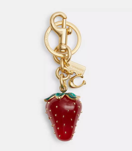 Coach Strawberry Bag Charm Red Brand New