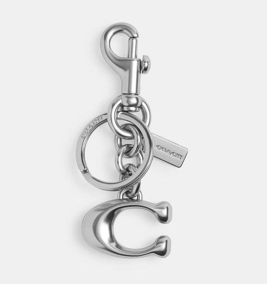 Coach Signature C Bag Charm Silver Brand New
